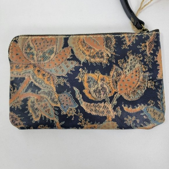 Patricia Nash Capri Wristlet Purse blue brown Vintage Needlepoint Retired zipper - Picture 5 of 9